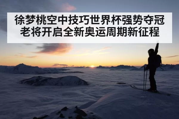 徐梦桃空中技巧世界杯强势夺冠 老将开启全新奥运周期新征程